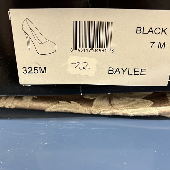 Sizzle coloriffics platform  stilettos black w  stones - Picture 5 of 9